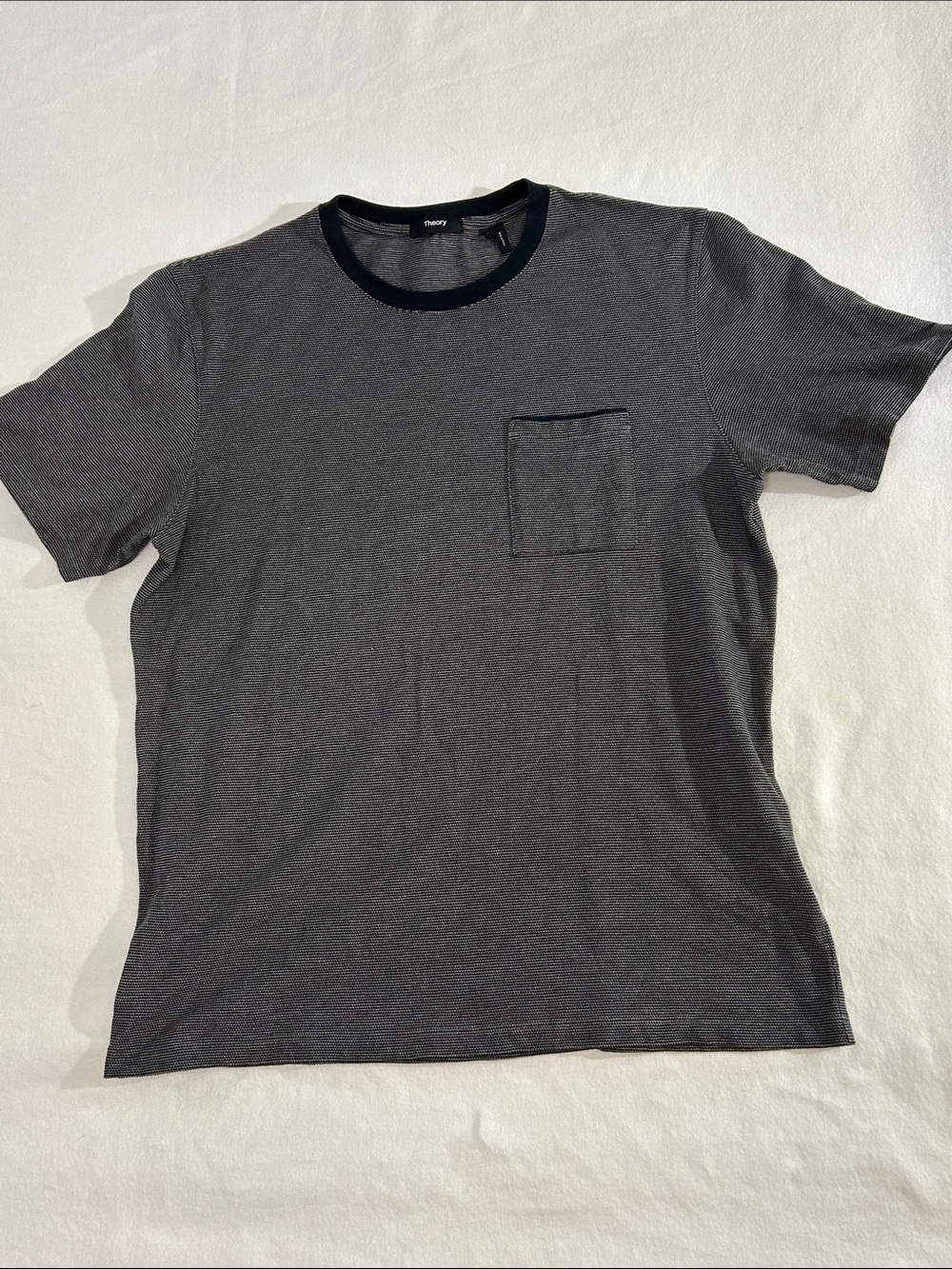 Theory Birdseye Pique Tee Pocket T-Shirt Mens Large